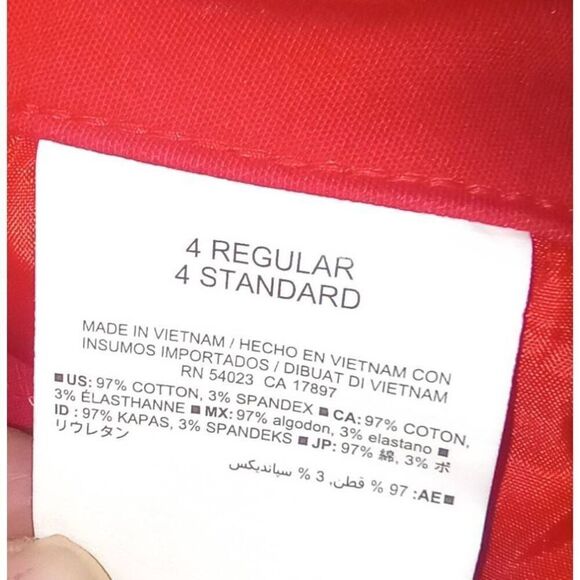 Old Navy Harper mid-rise , red pants size 4 - Picture 4 of 4